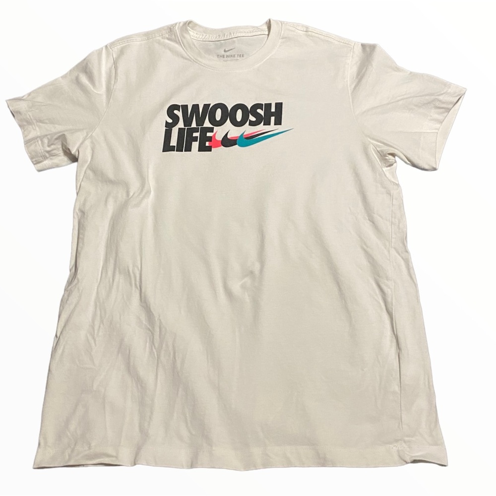 Nike Shirt Adult Large Swoosh Life Graphic Logo Casual Athletic Tee Mens